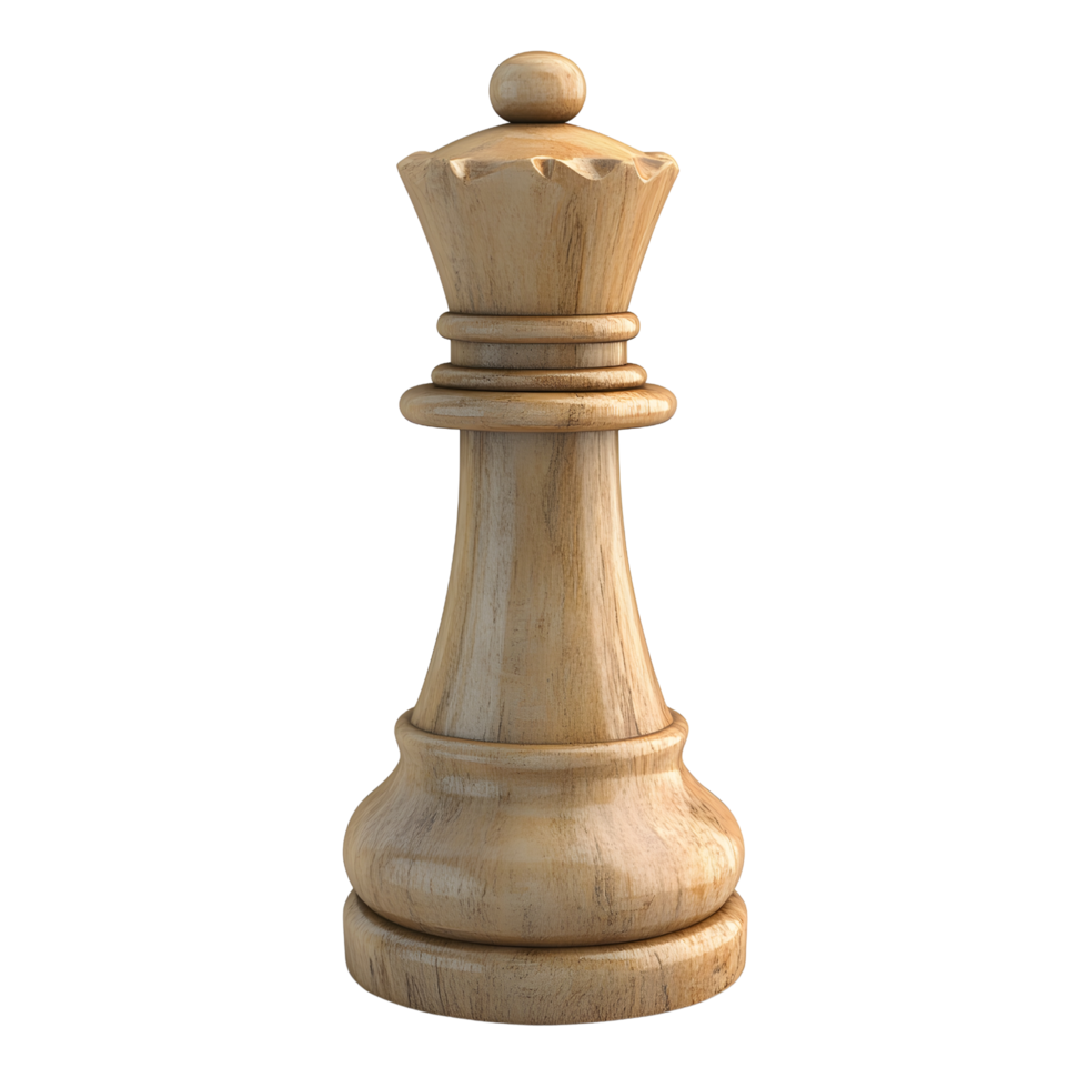 A 3d chess piece standing solo on a clear backdrop png