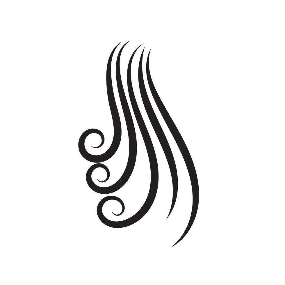 Hair stylist logo design illustration vector