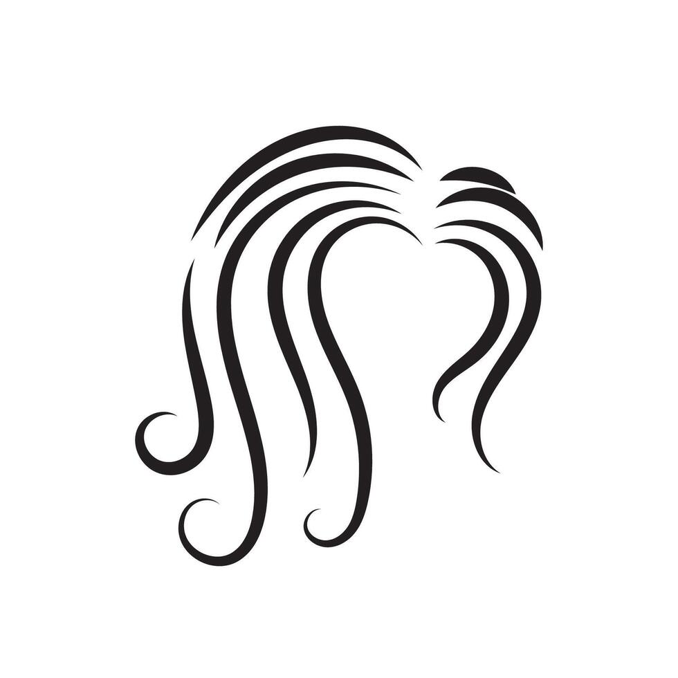 Hair stylist logo illustration vector