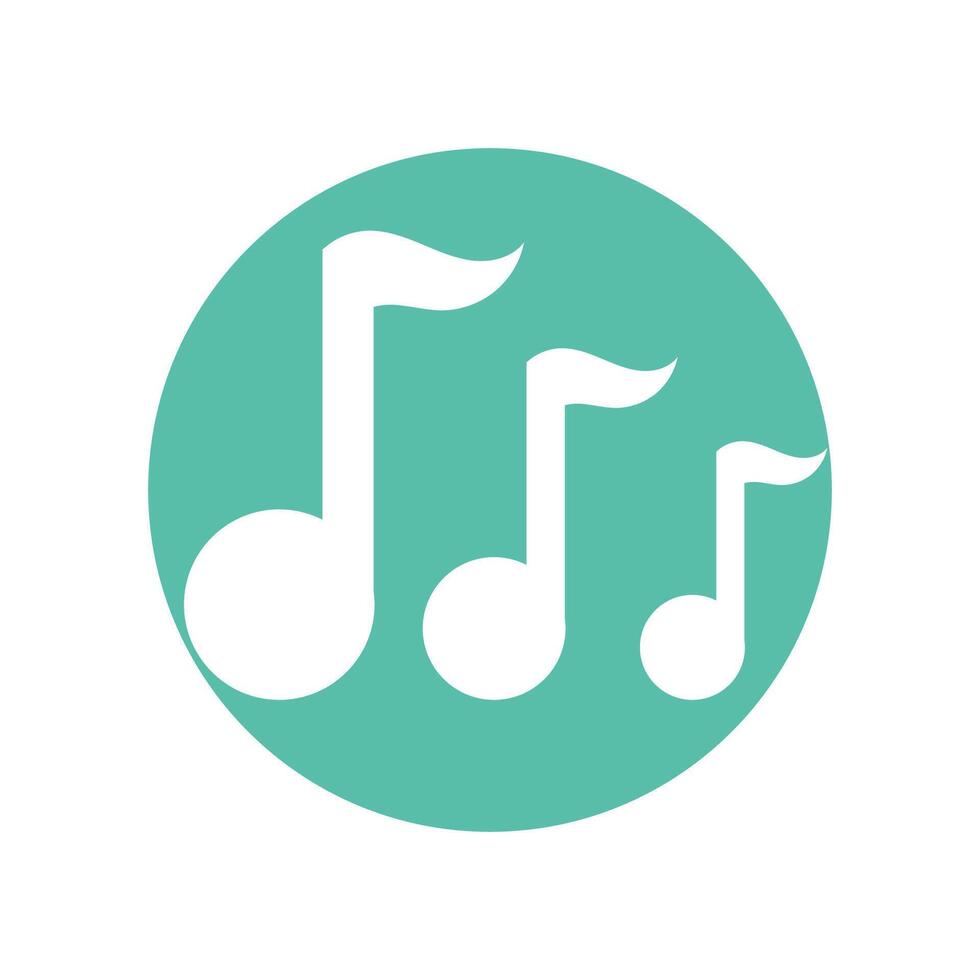 Music notes icon illustration vector