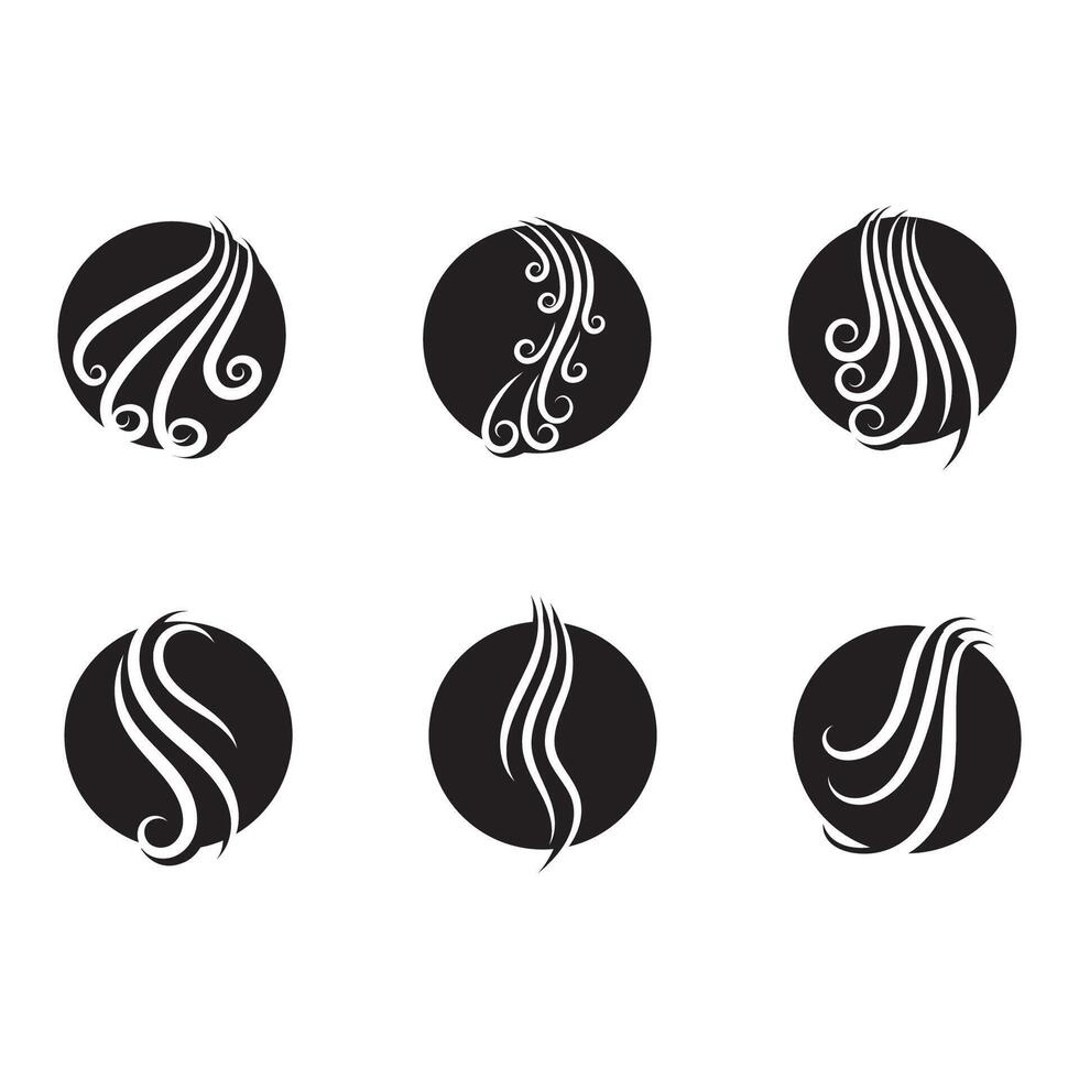Hair stylist logo set illustration vector