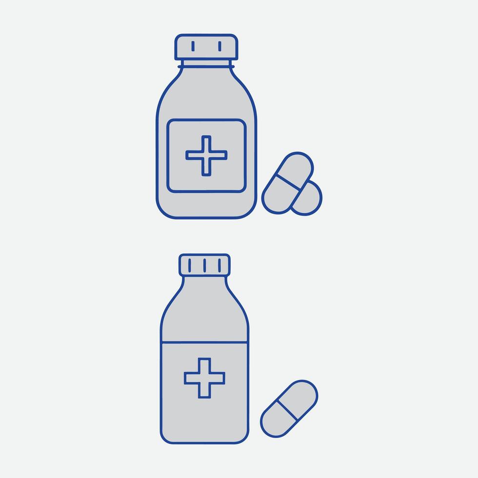 Pill bottle Medicine Icon vector