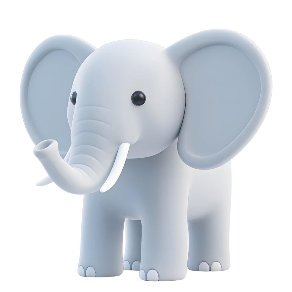 Elegant 3D elephant design featuring rich colors against a transparent scene png