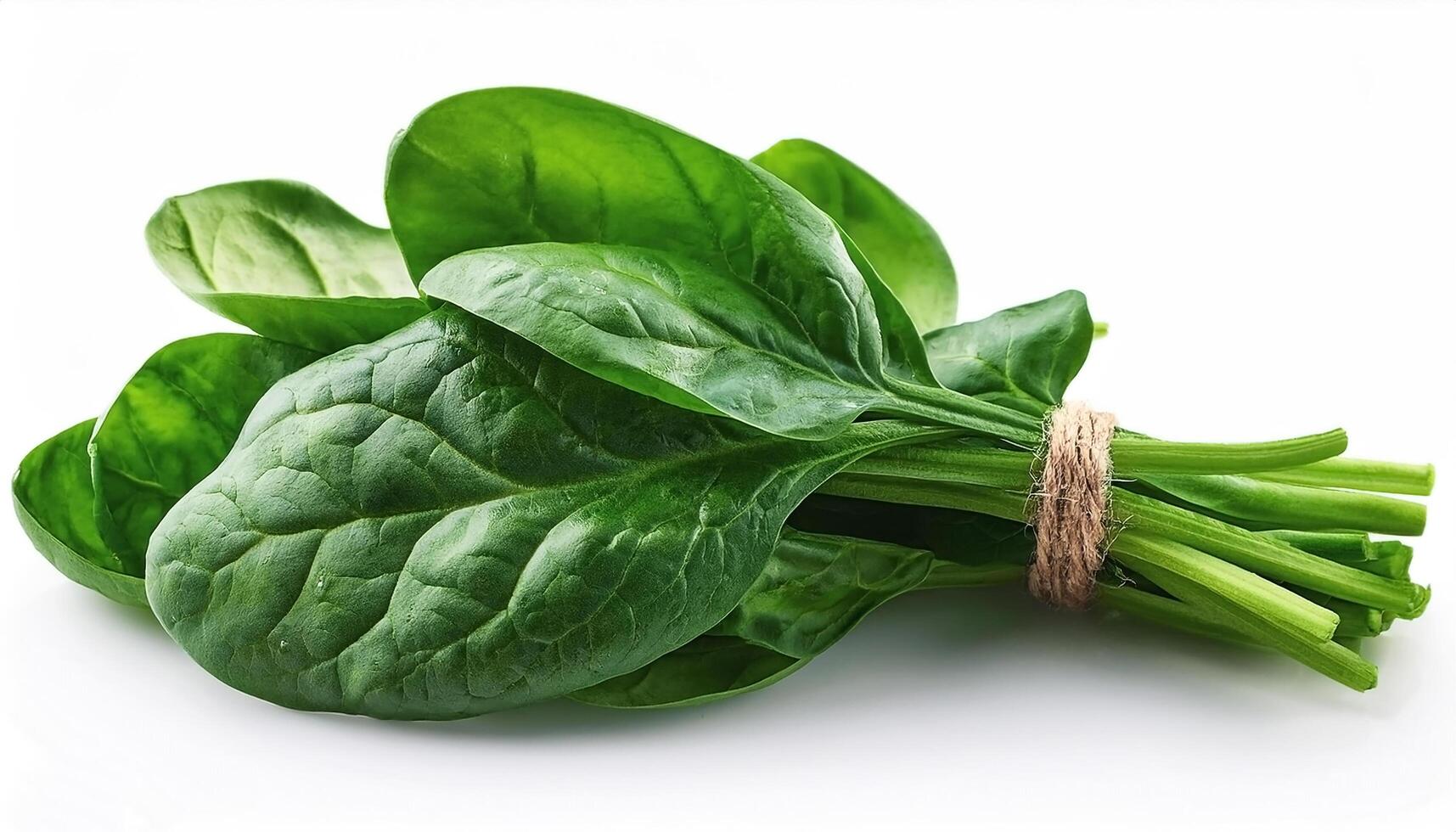 Green spinach over white background photo