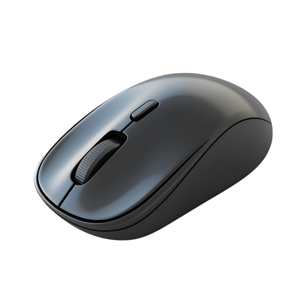 A 3D computer mouse on a transparent background png