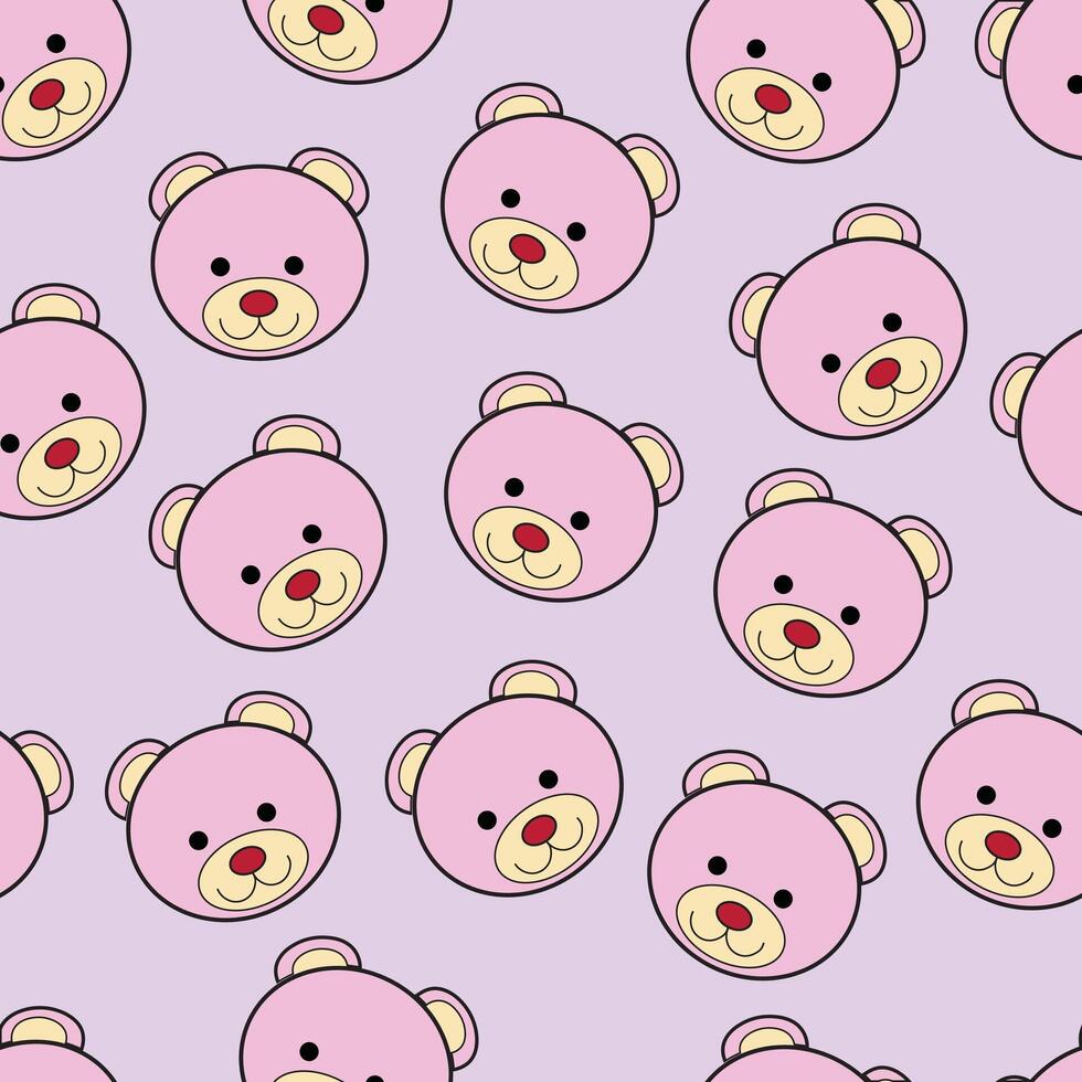 bear mouth pattern vector
