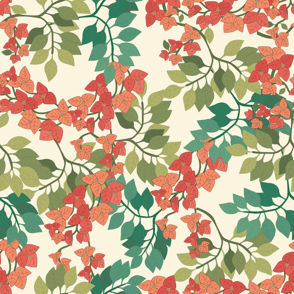 seamless flower pattern vector