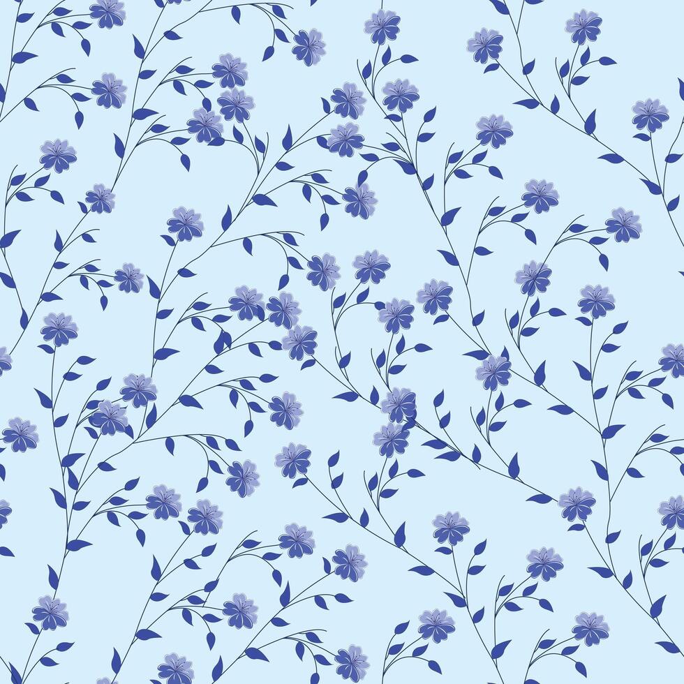 blue hawaii blumen flower pattern vector