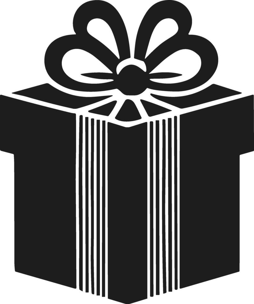 Stylish Gift Box Silhouette - Ideal for Branding and Packaging Designs vector
