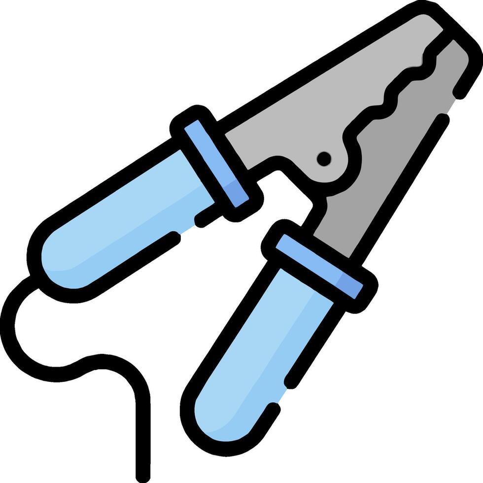 A pair of pliers with a wire attached to it vector