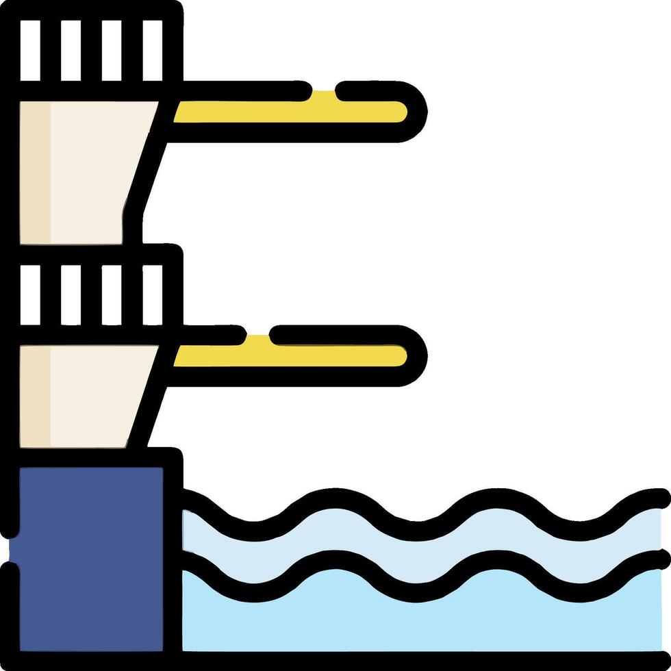 A boat with a dock and a dock vector