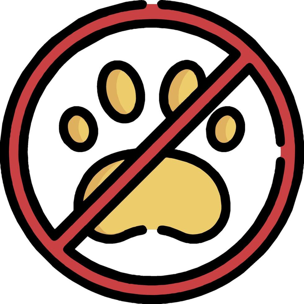 No pet sign vector