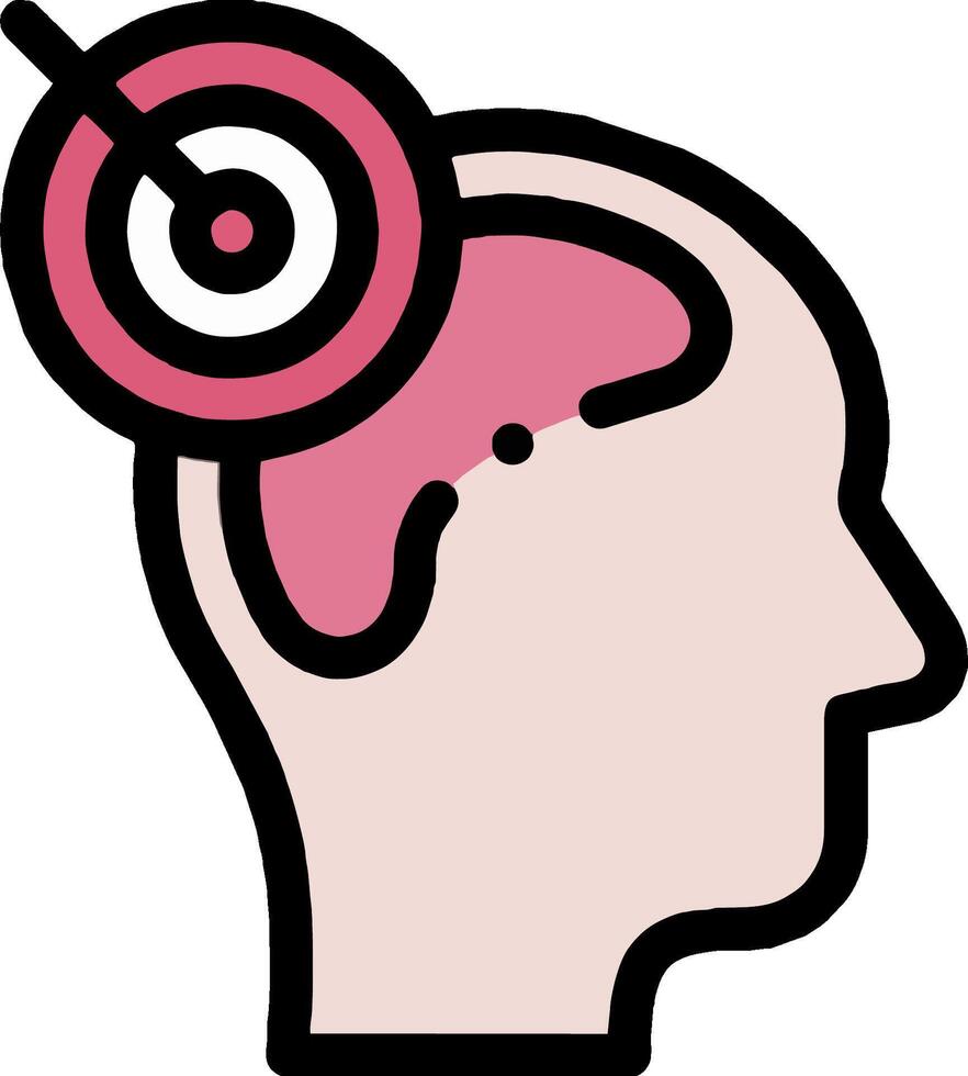 A person with a target on their head vector