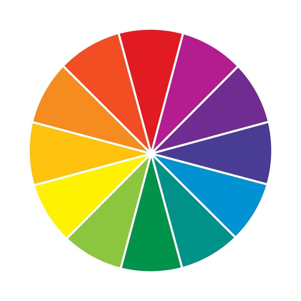 Color Wheel guide. RGB and CMYK colors palette. vector