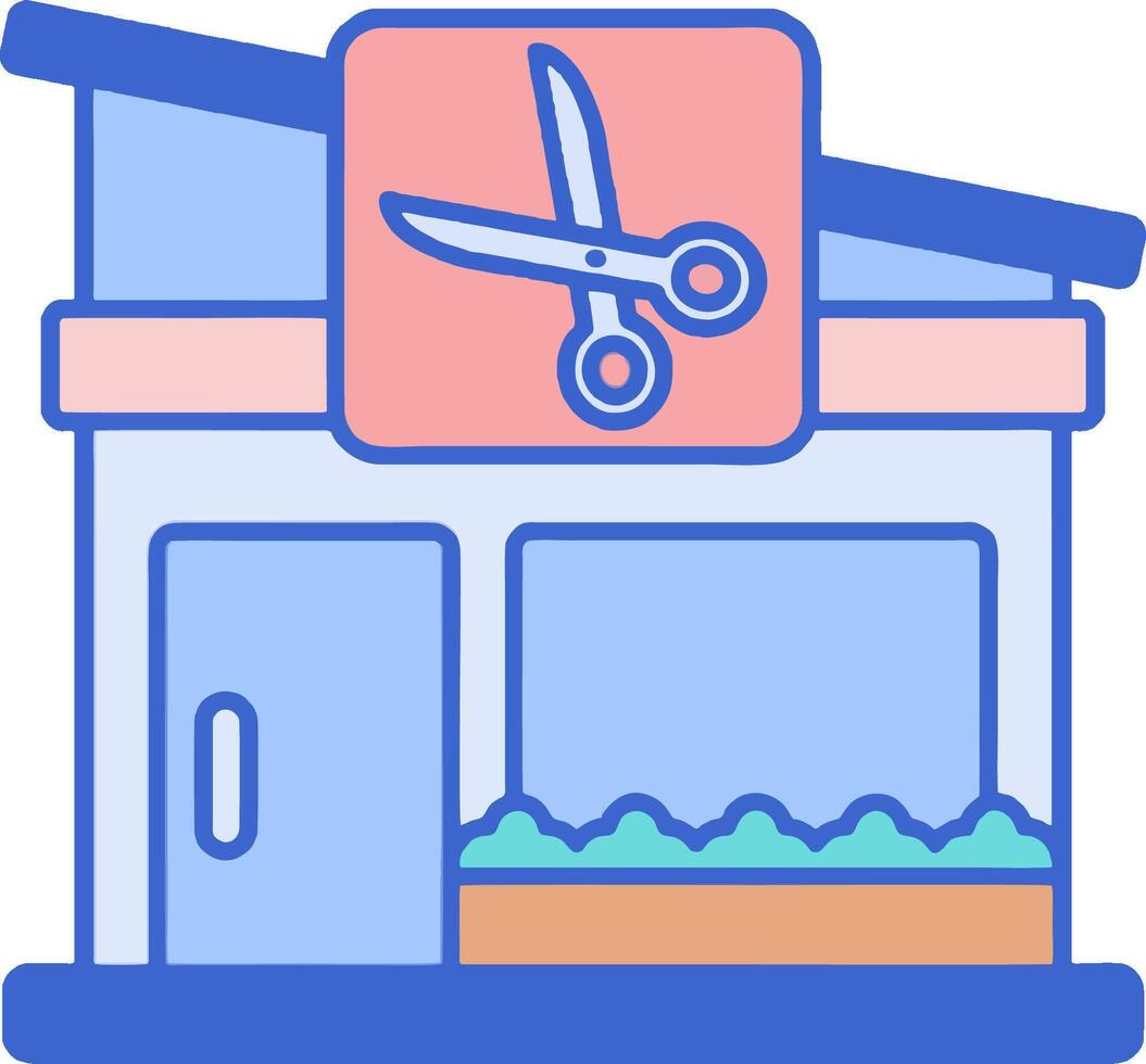 A scissors and scissors shop icon vector