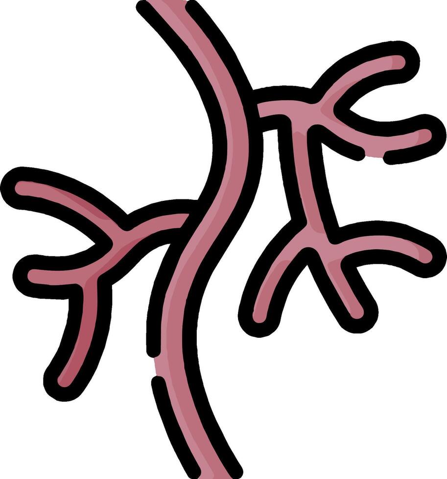 An illustration of a tree with branches vector