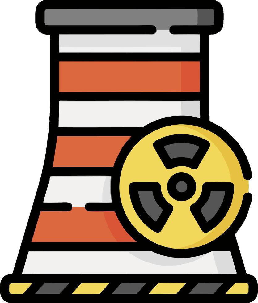 Nuclear power plant icon illustration vector