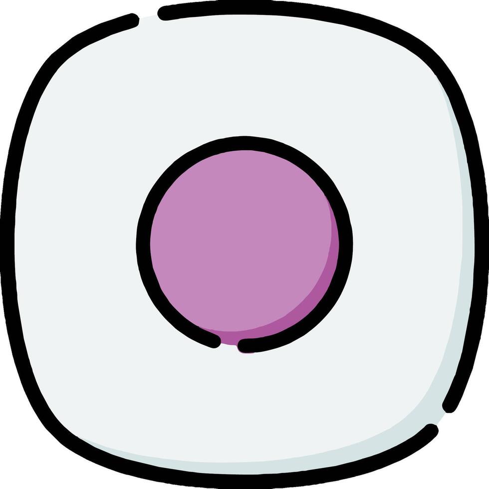 A purple button with a white background vector