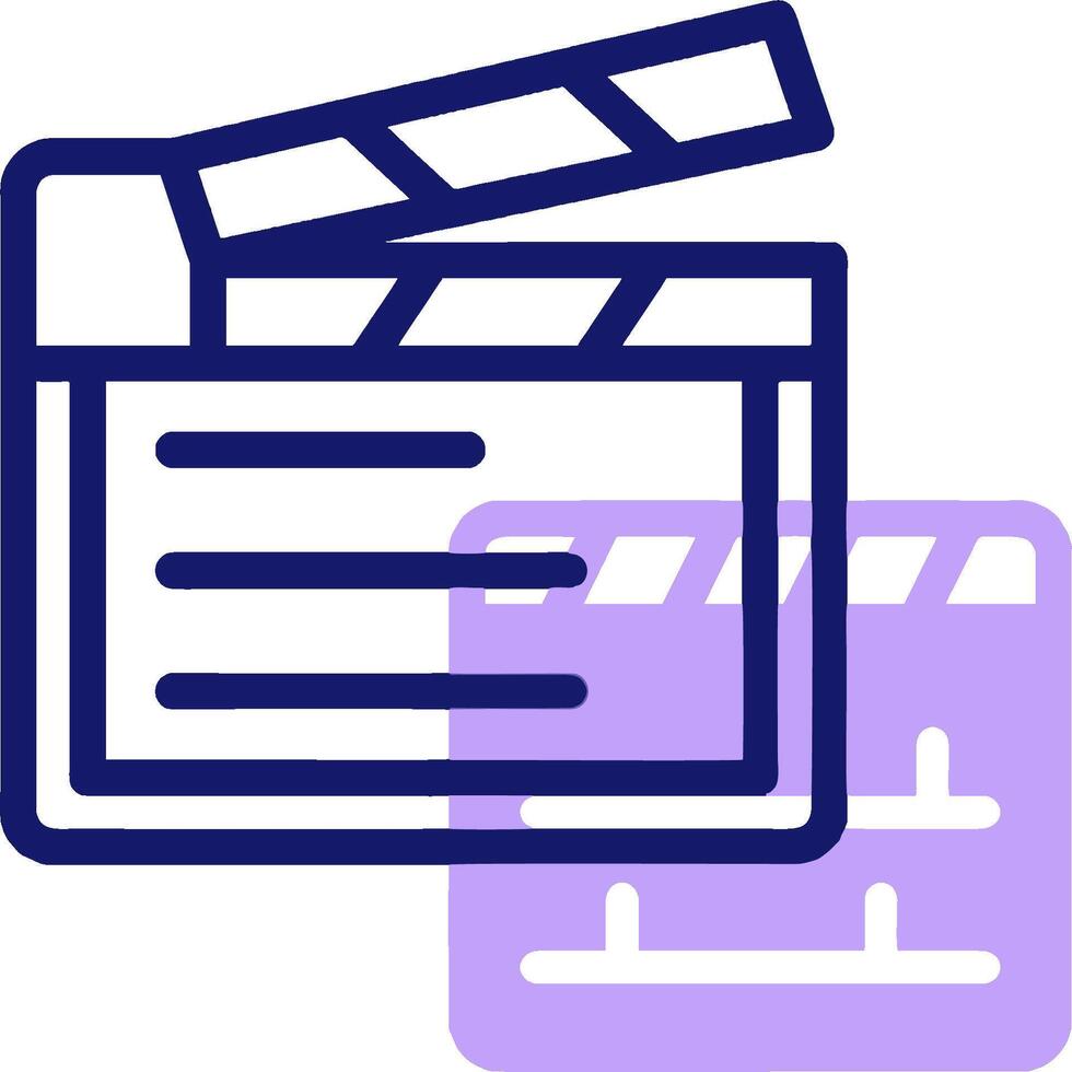 A movie clapper and a movie reel icon vector