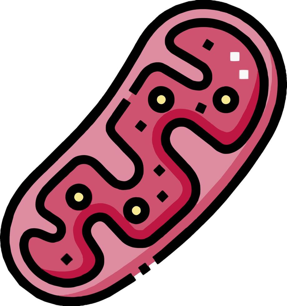 A cartoon image of a pink cell vector
