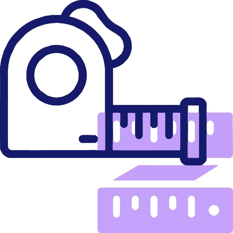 A ruler and tape measure icon vector