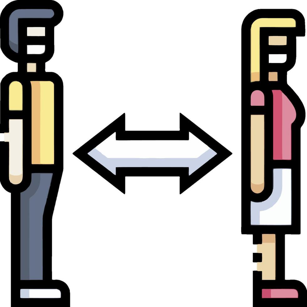 A man and woman are standing next to each other vector