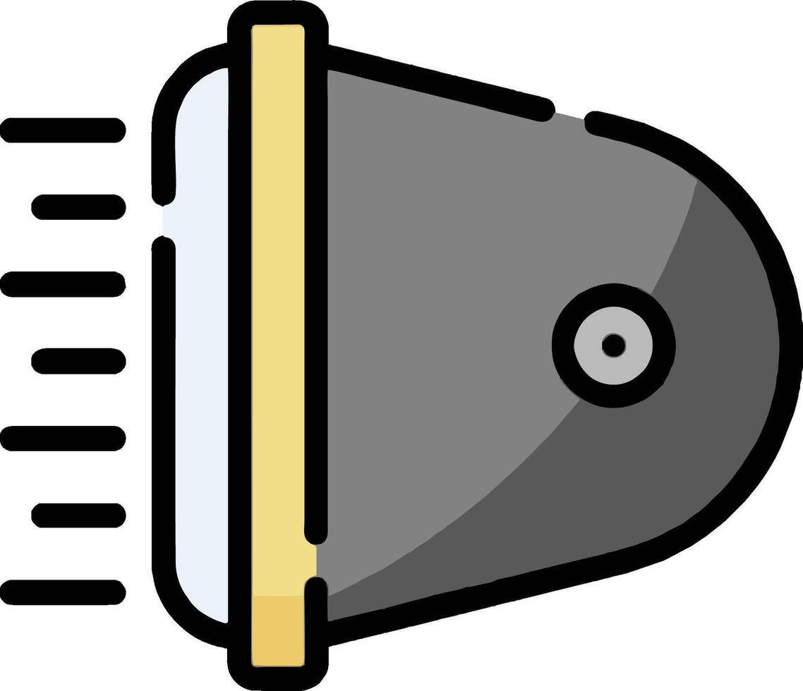 A black and yellow light bulb icon vector