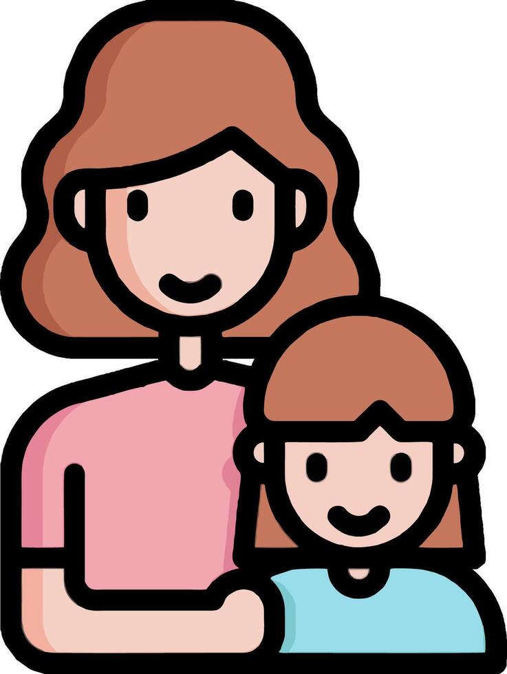 A woman and child are holding hands vector