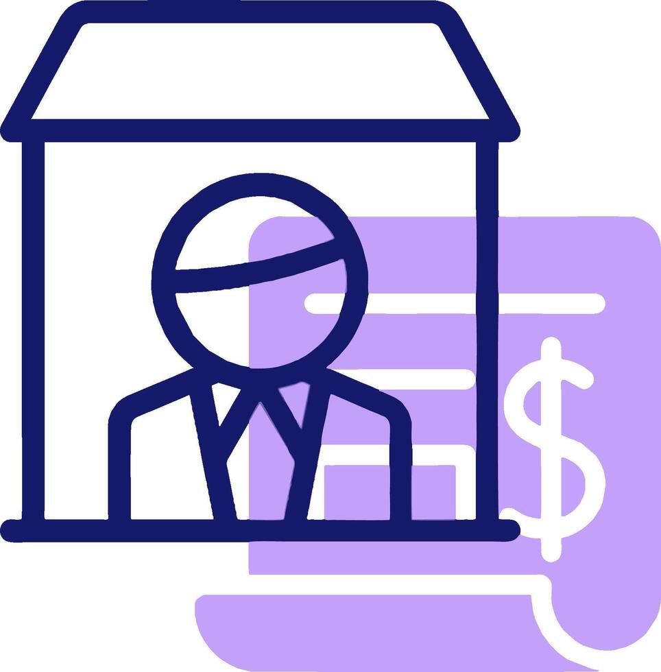 A person in a box with a dollar sign vector