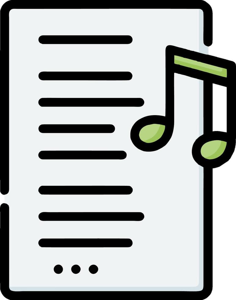 Music note icon illustration vector