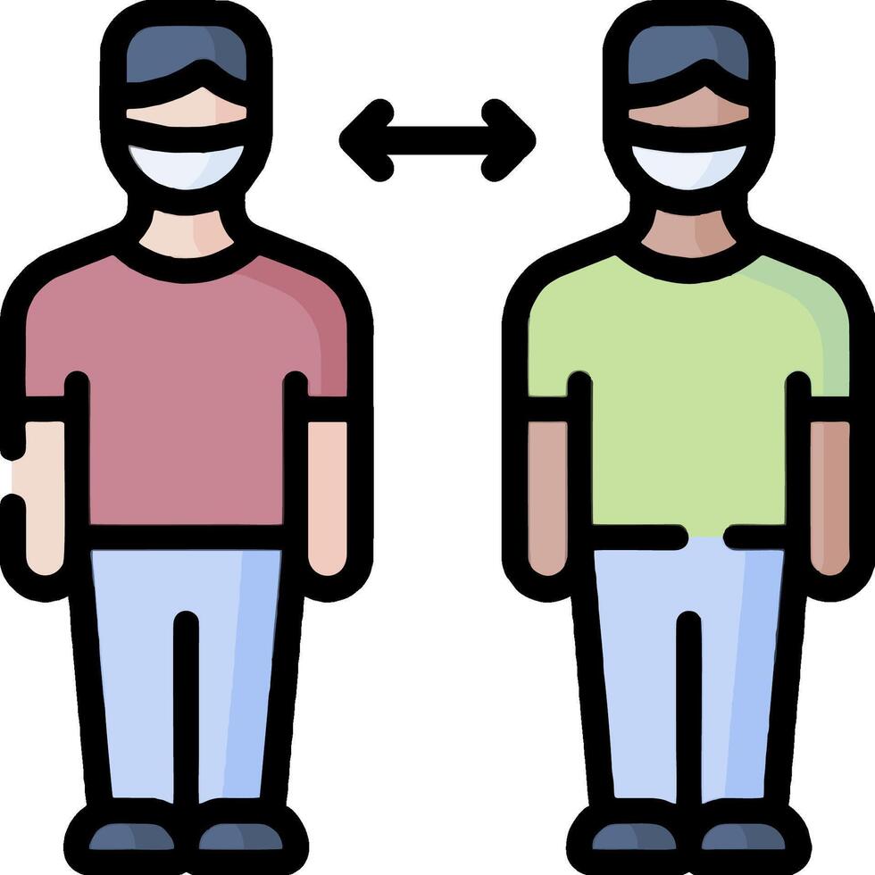 Two men wearing masks and one with a mask vector
