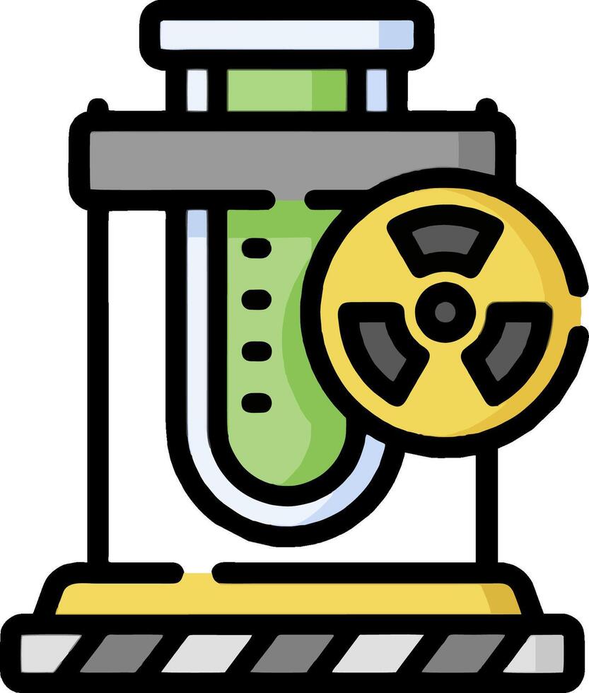 A laboratory with a radioactive symbol on top vector