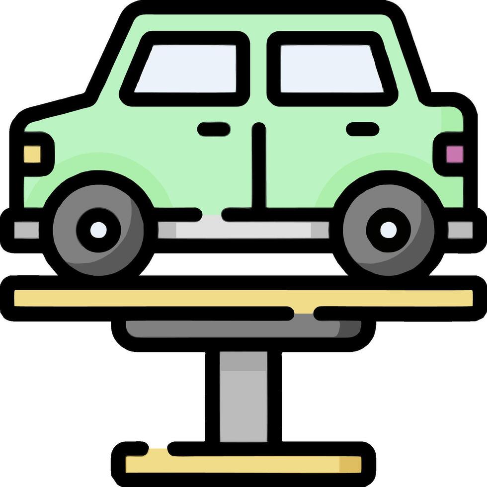 Car on a scale icon vector
