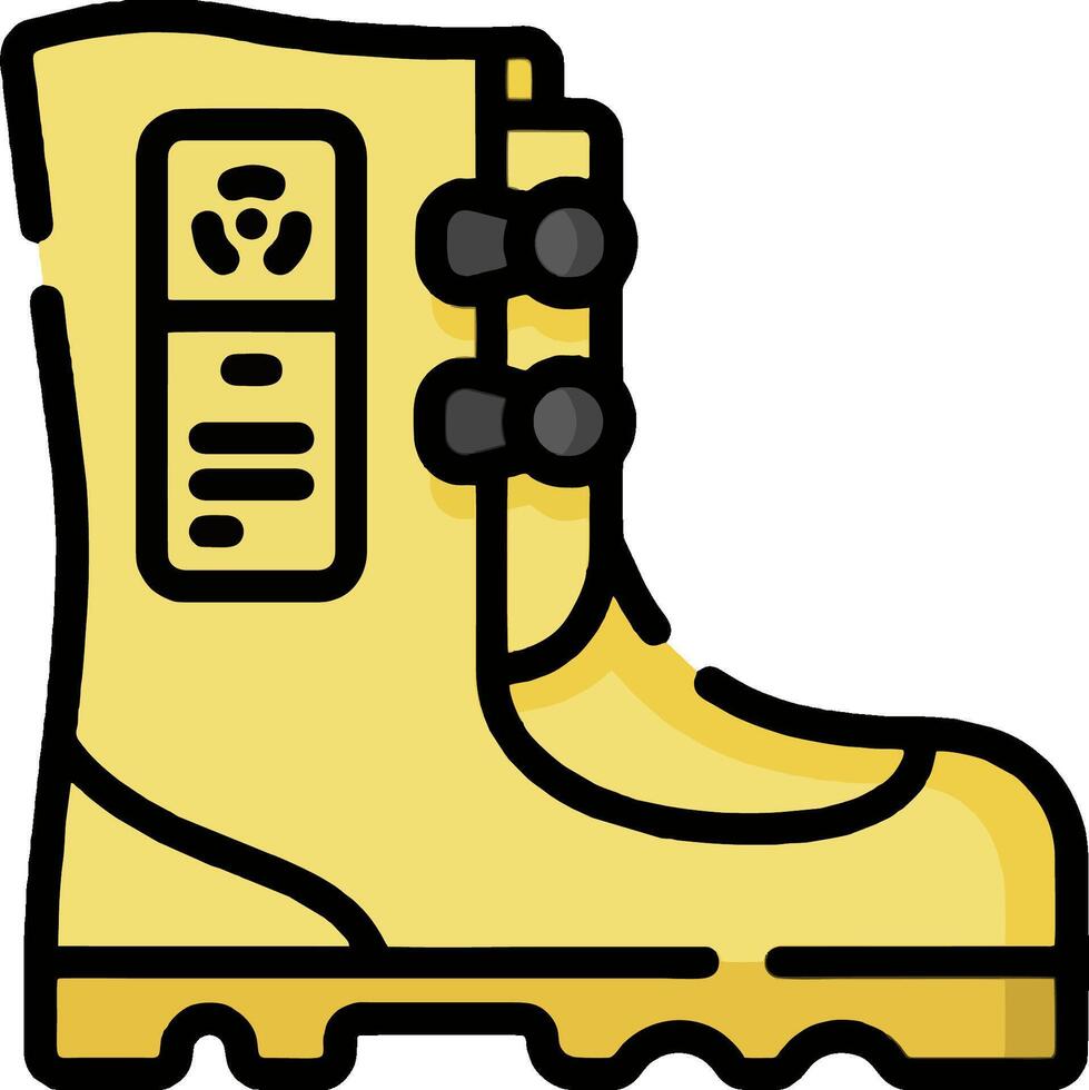 Yellow rain boots icon vector