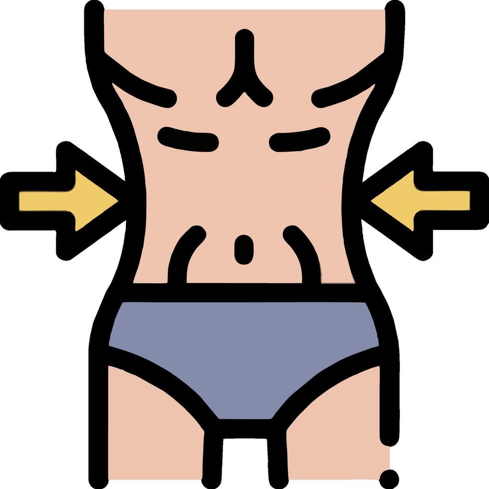 A cartoon man with a waist and a bulge vector
