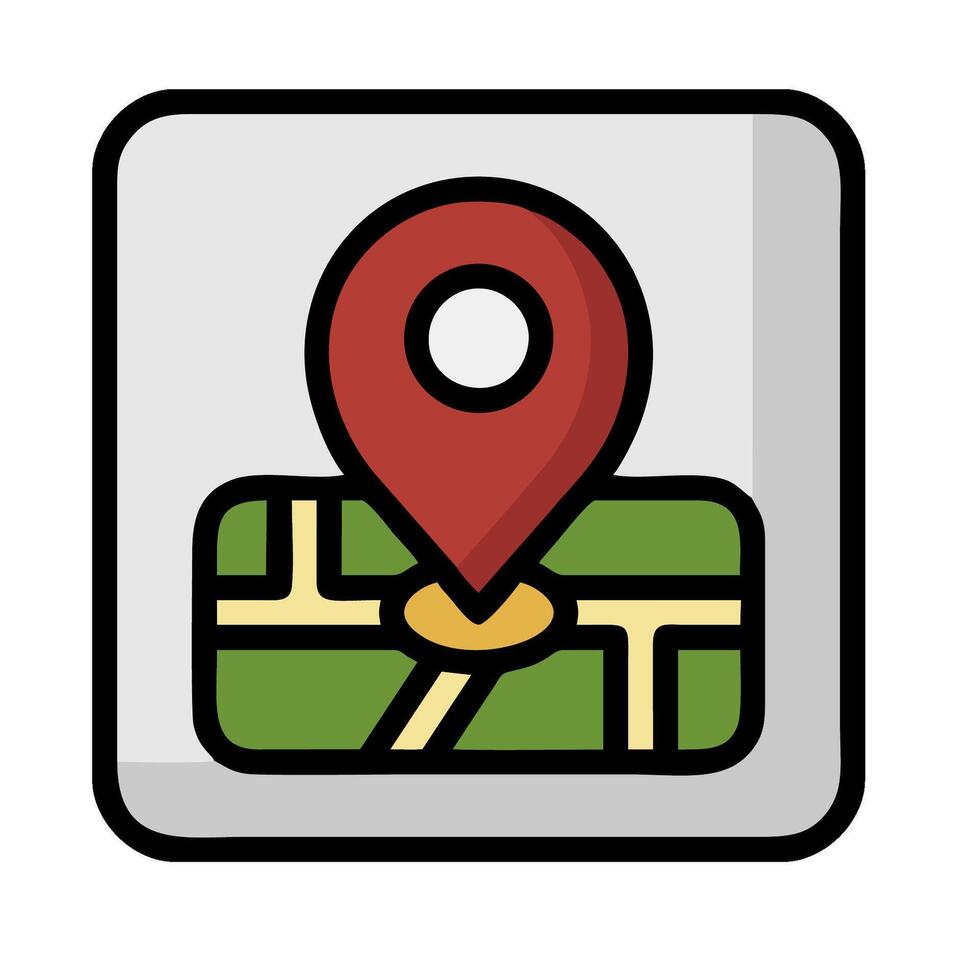 A map pin icon with a location marker vector