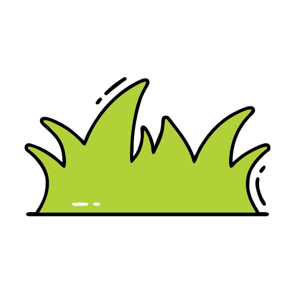 Green grass icon illustration vector