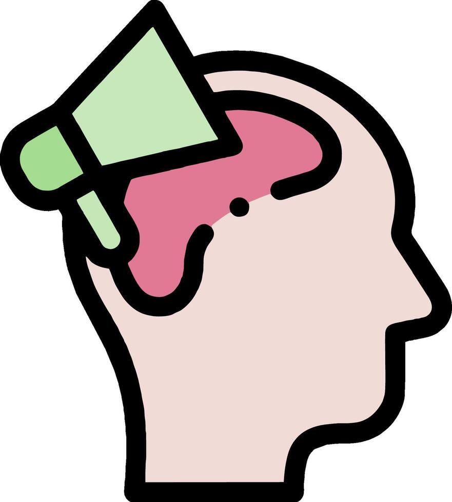 A person with a megaphone in their head vector