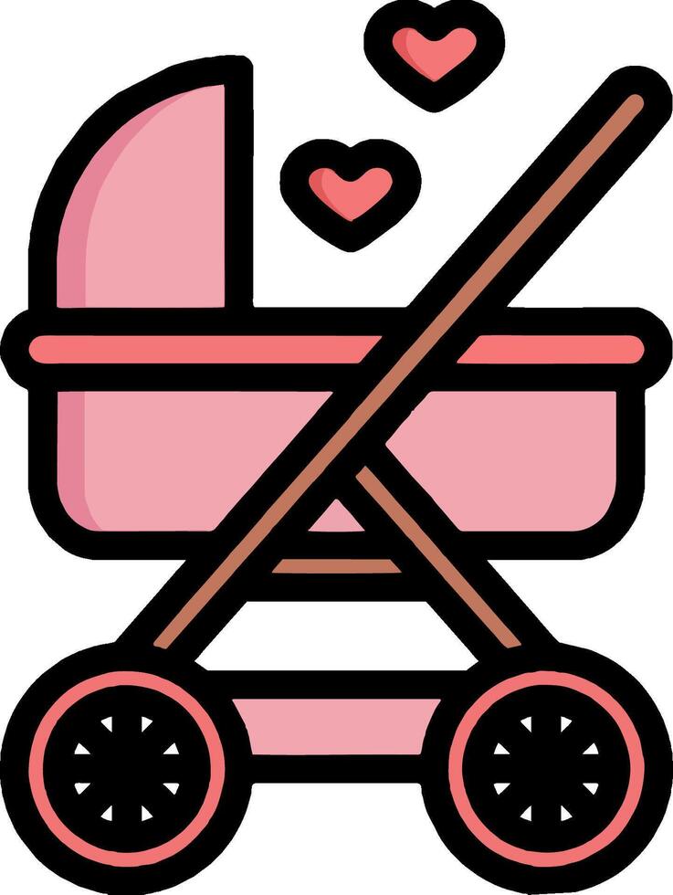 Baby carriage clipart vector