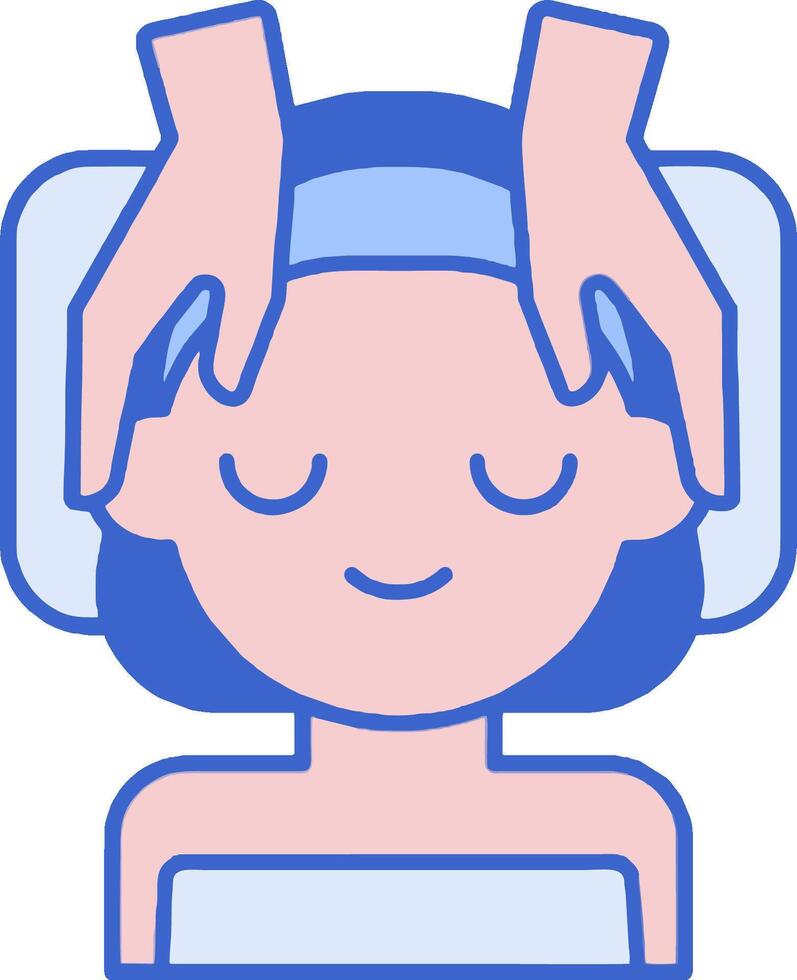 A woman getting a massage in a spa vector