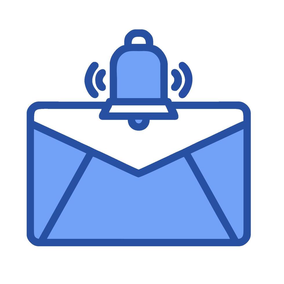 Email icon with bell vector