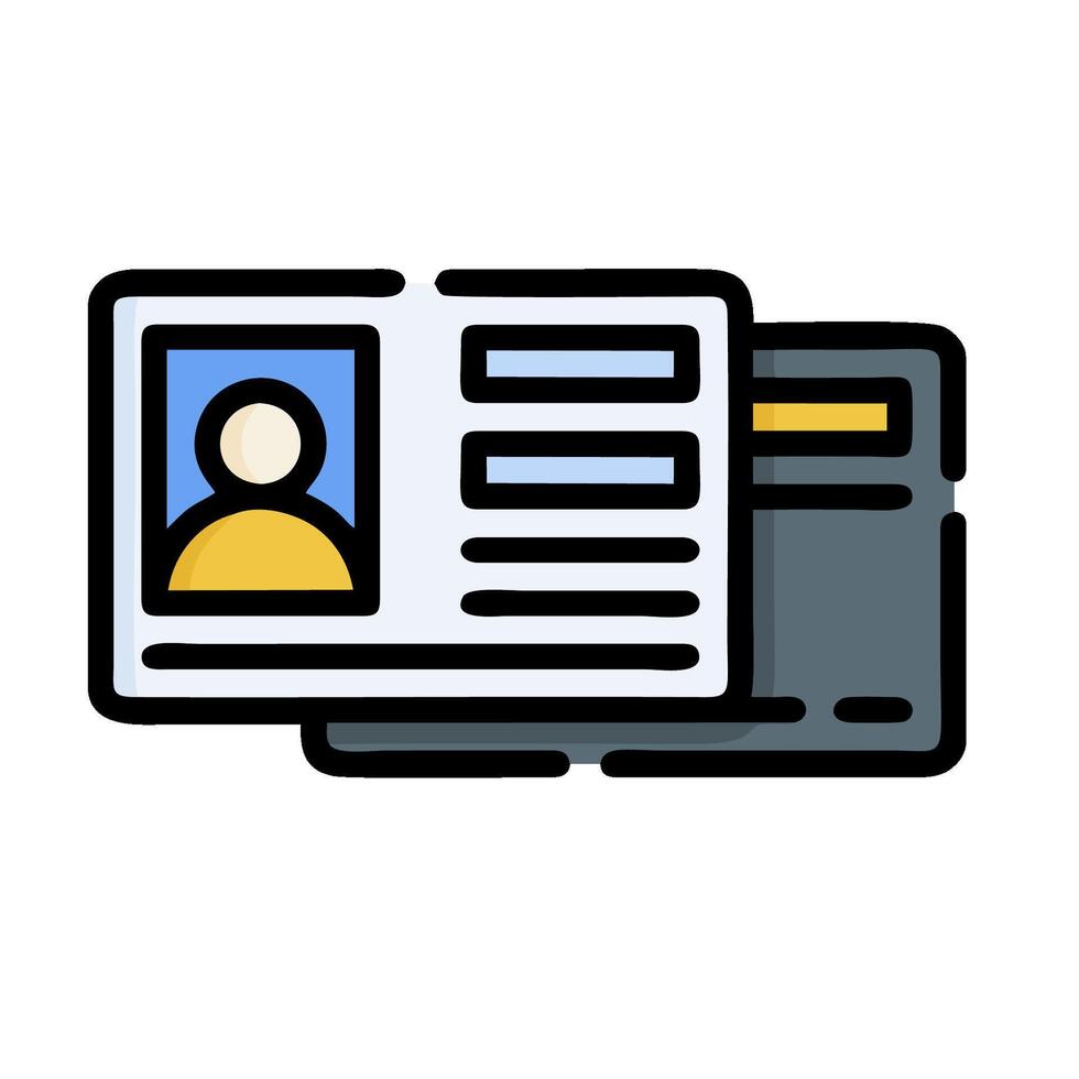 An icon of a person holding a passport vector