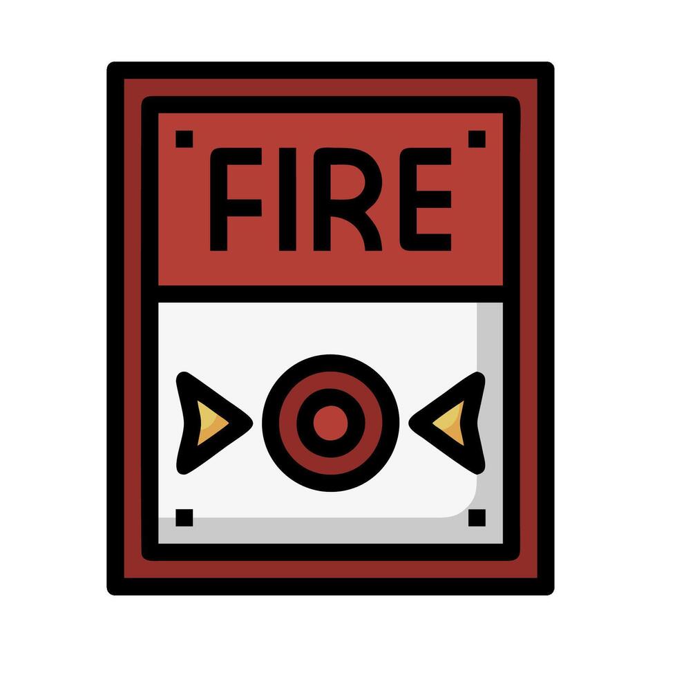 Fire alarm icon illustration vector