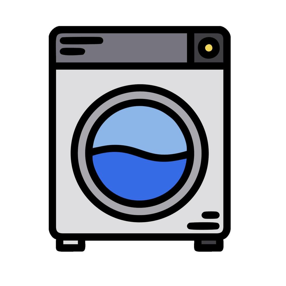 A washing machine icon on a white background vector