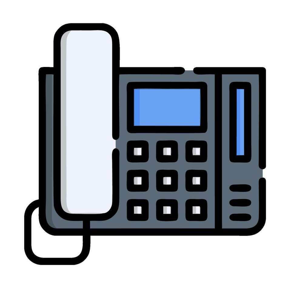 An icon of a phone on a white background vector