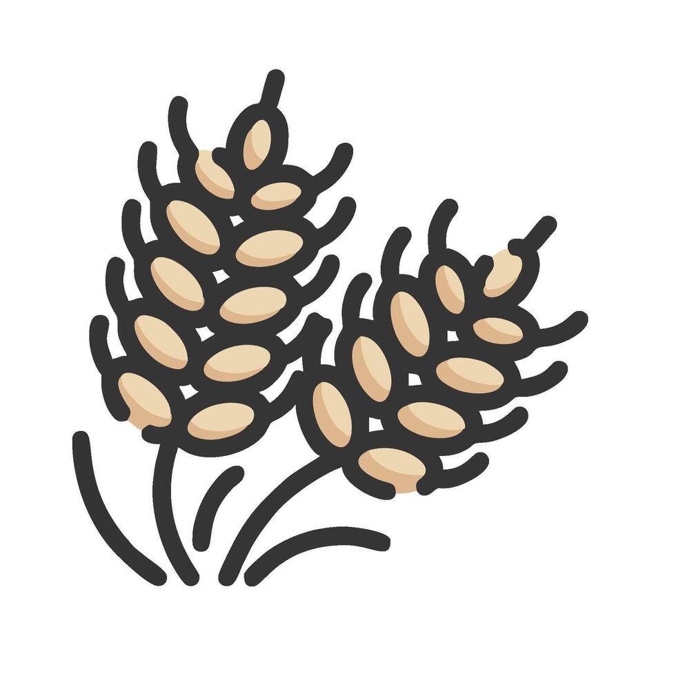 Wheat icon isolated on white background vector