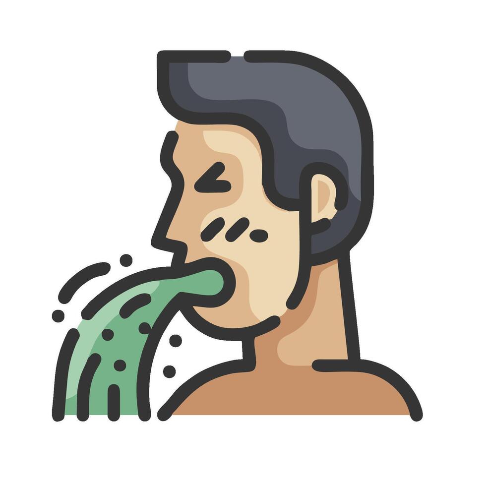 A man is drinking water from a bottle vector