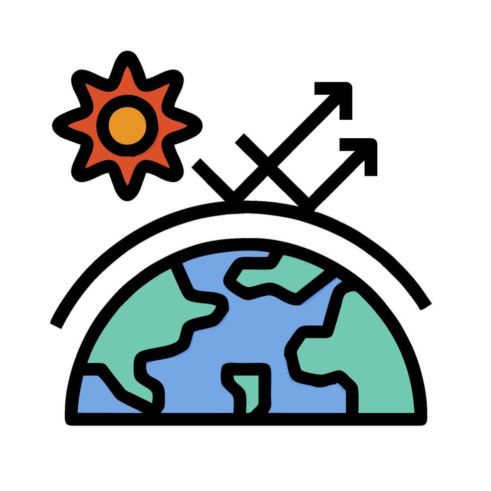 Earth globe with sun and arrows vector