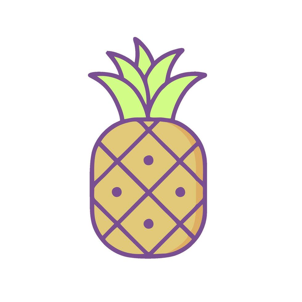A pineapple icon on a white background vector