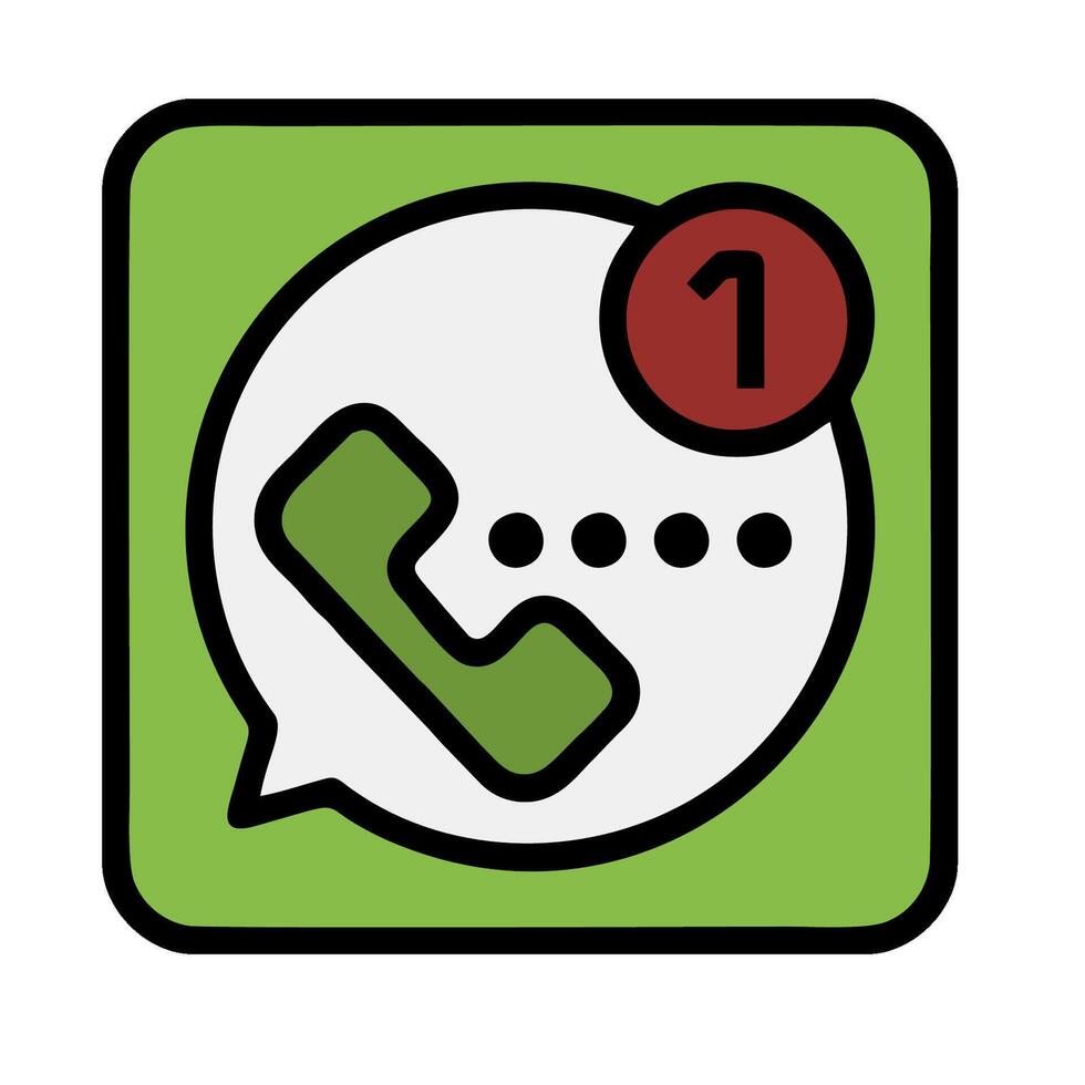 A green and white icon with a phone call button vector